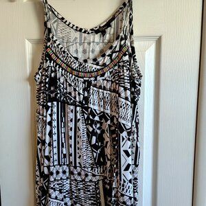 Womens Cupio black white womens tank. Size XL